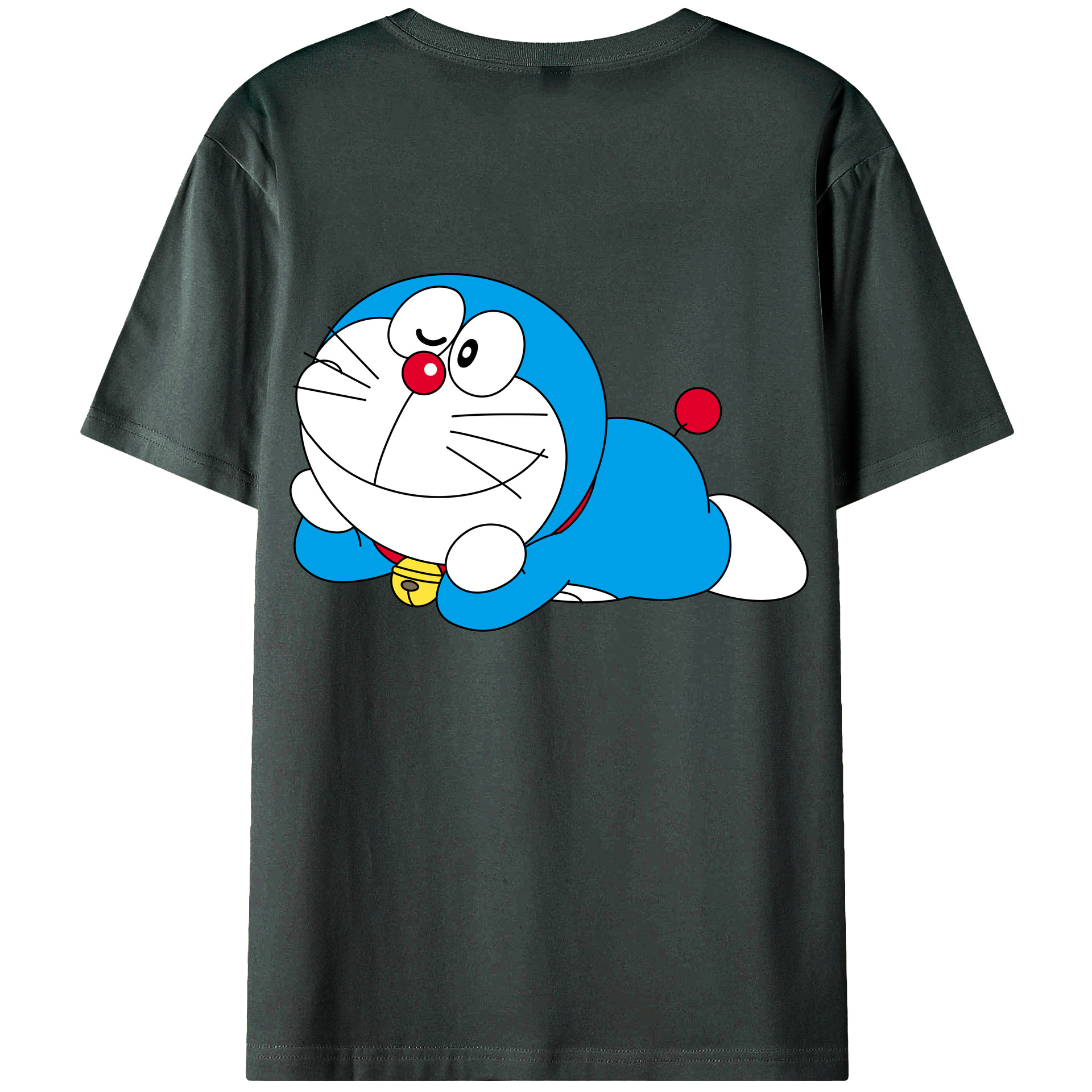 （画像用） ドラえもん Doraemon 綿100％ メンズ半袖Tシャツ（バックプリント） 通気性